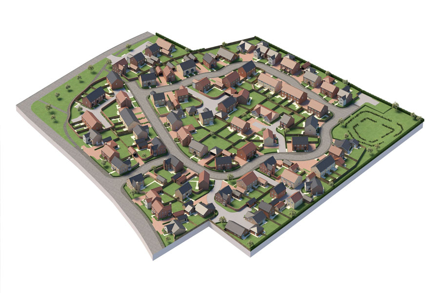 Homepage 4 Aerial CGI & 3D Site Plan Services - by the property marketing experts Blue Cube Studios